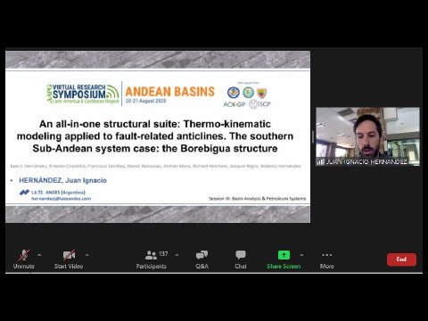 Imagen 1 - LA.TE. ANDES presente en el Virtual Research Symposium de la AAPG